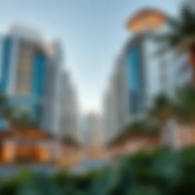 Modern architectural design of residential complexes