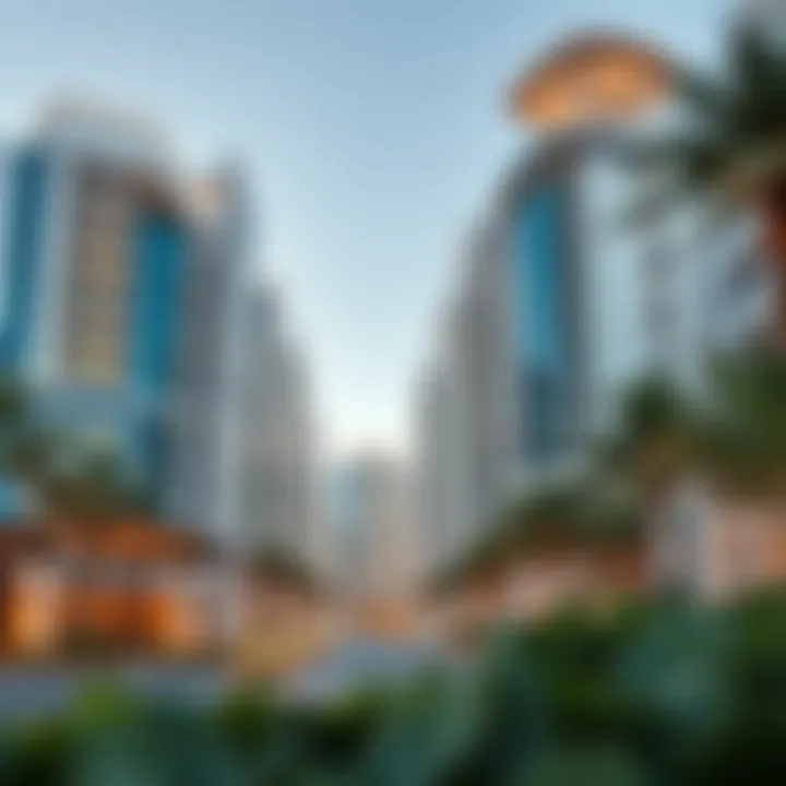 Modern architectural design of residential complexes