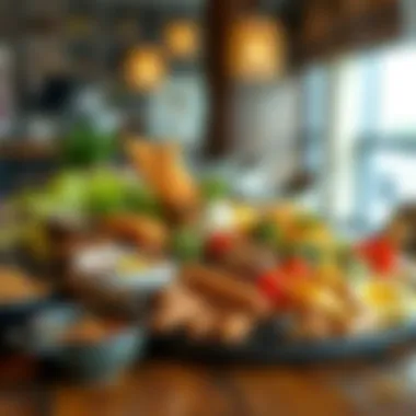 A vibrant platter showcasing diverse cuisines