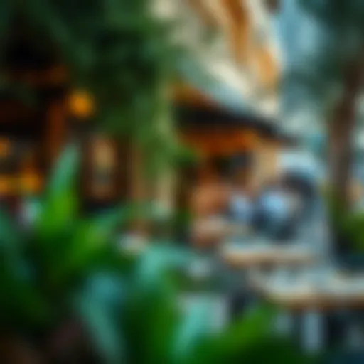 Charming outdoor seating at a Business Bay restaurant