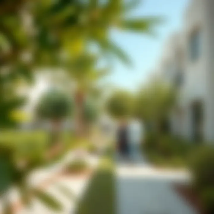 Vibrant lifestyle scene in Al Hamar with green spaces