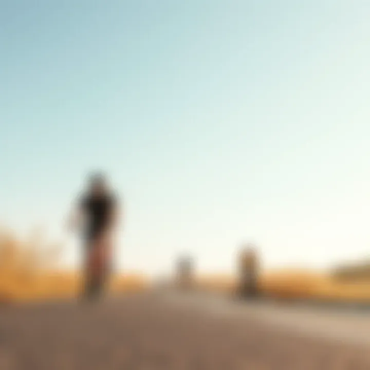 Cyclists enjoying the Al Hudayriat Cycle Track under clear skies