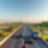 Scenic view of Al Hudayriat Cycle Track with lush surroundings