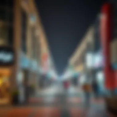 Commercial Street in Al Qusais A bustling commercial street in Al Qusais filled with businesses and storefronts