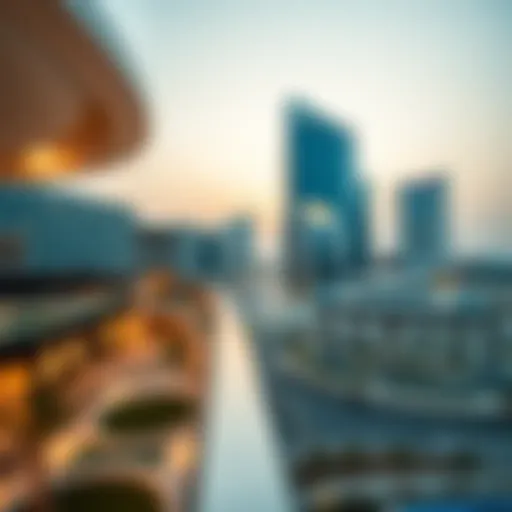 A panoramic view of Al Qusais Business Center showcasing modern architecture