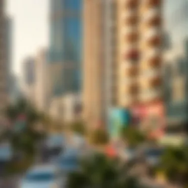 Vibrant urban landscape surrounding Alana Emaar, illustrating city life