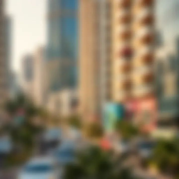Vibrant urban landscape surrounding Alana Emaar, illustrating city life