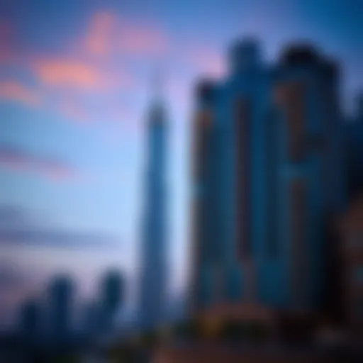 Baniyas Tower at sunset showcasing its architectural brilliance