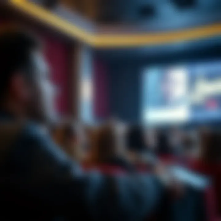 Audience enjoying a film screening