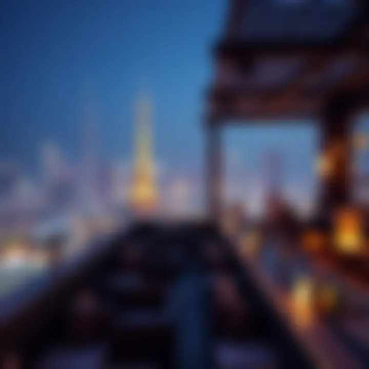 Charming rooftop bar with stunning city views