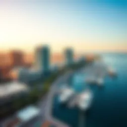 Aerial view of Bloom Marina showcasing the waterfront and surrounding architecture