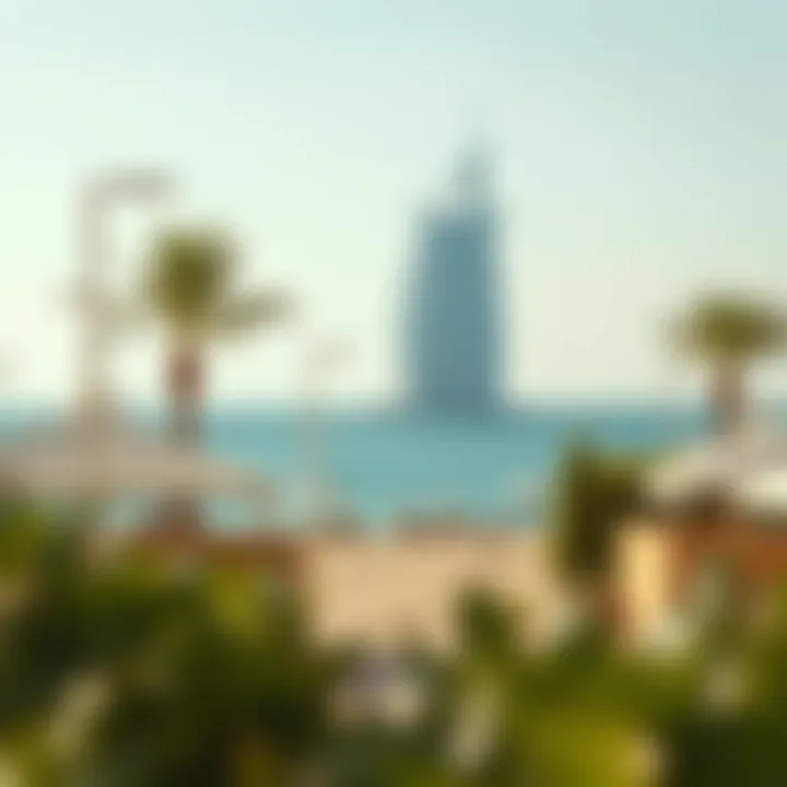 Luxurious beach facilities near Burj Al Arab