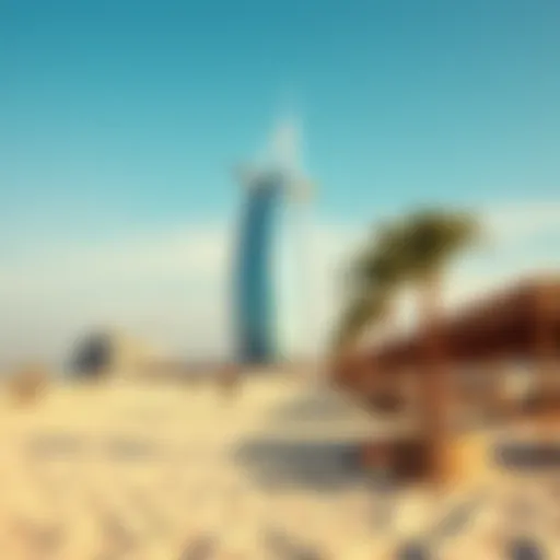 Stunning view of Burj Al Arab from the beach