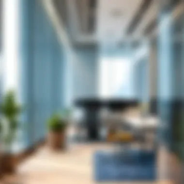 Interior of a contemporary office space in Business Bay.