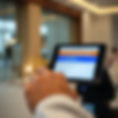 A close-up of a digital device displaying the GDRFA application status