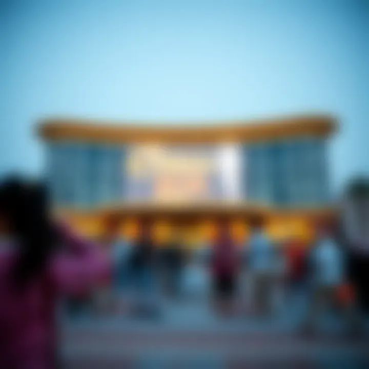 An engaging community event taking place at Cinema Box Park