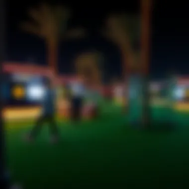 Visitors enjoying recreational activities at Cinema Box Park