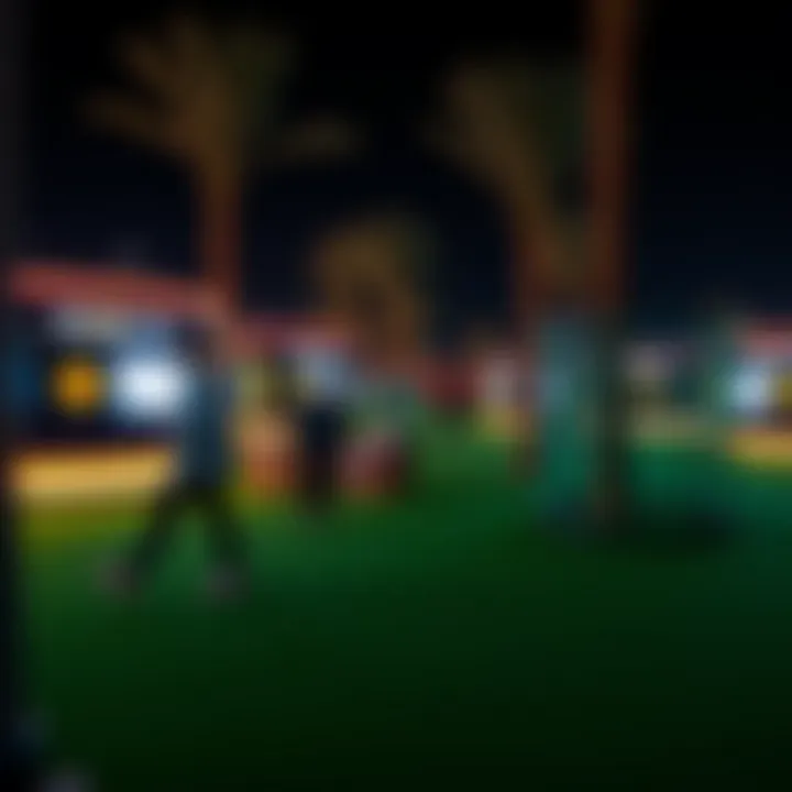 Visitors enjoying recreational activities at Cinema Box Park