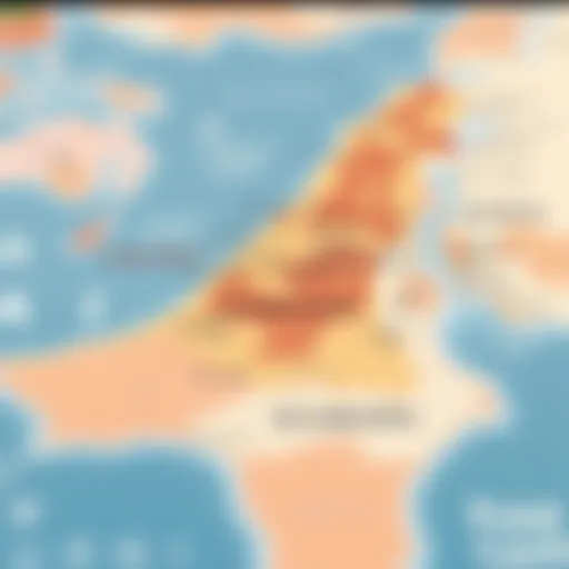 Detailed map showcasing Dubai's geographical divisions