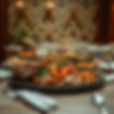 Exquisite spread of traditional Arabic dishes