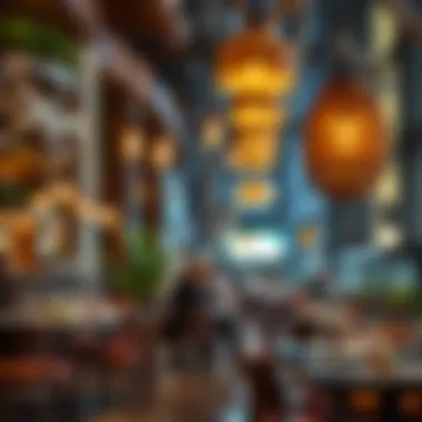 Diverse Culinary Scene in DCC A vibrant dining atmosphere showcasing a variety of cuisines