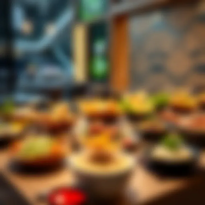 An array of international dishes representing global culinary trends