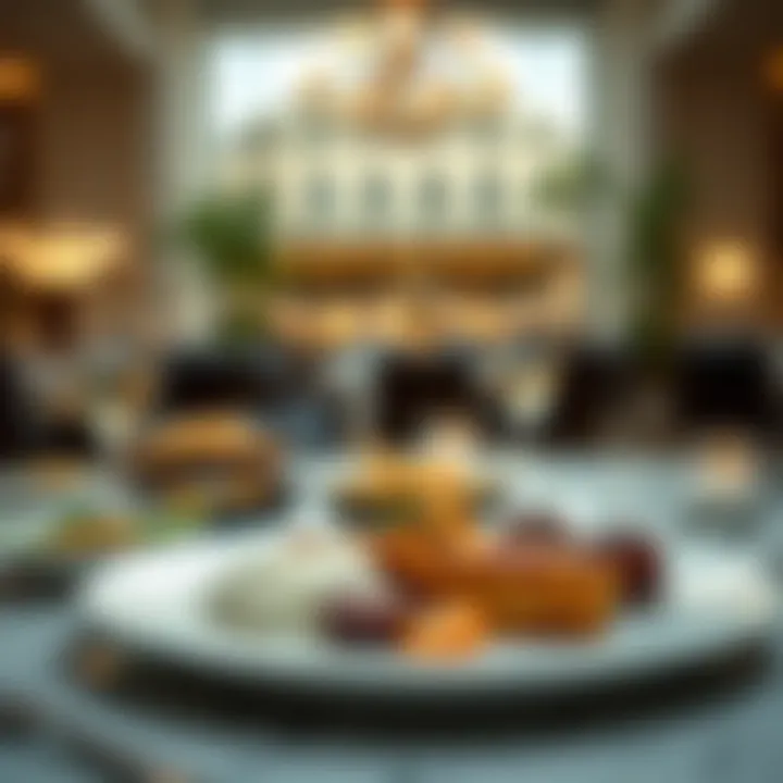 An exquisite plate of traditional Emirati food presented elegantly