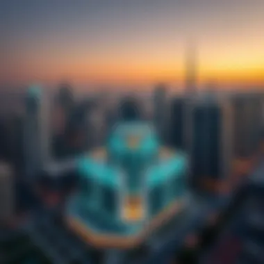 Aerial view of Dream Box Dubai highlighting its strategic location in the city