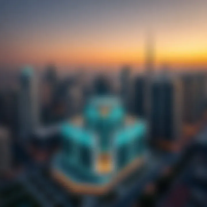 Aerial view of Dream Box Dubai highlighting its strategic location in the city