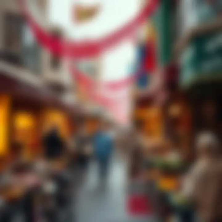 A bustling market scene reflecting the rich cultural tapestry of Dubai