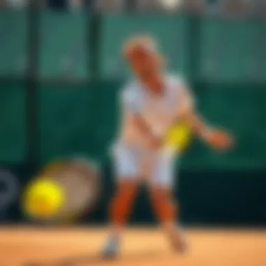 Top Player in Action Action-packed moment capturing a top player executing a powerful serve during the tournament