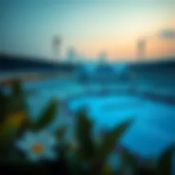 Spectacular view of the Dubai Tennis Championships venue showcasing the vibrant atmosphere and modern architecture