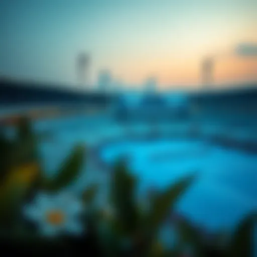 Spectacular view of the Dubai Tennis Championships venue showcasing the vibrant atmosphere and modern architecture