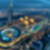 Panoramic view of Dubai World Central showcasing its expansive layout