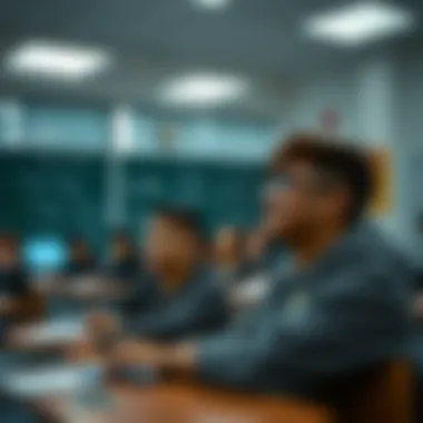 Dynamic Classroom Environment Students engaged in a dynamic classroom environment