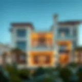 Luxurious villa exterior at Emirates Golf Club