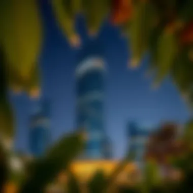 The architectural elegance of the Exchange Tower showcasing its unique design elements