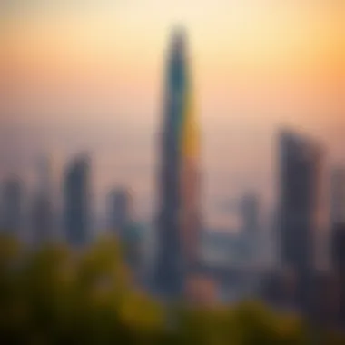 Exchange Tower in Dubai's Financial Landscape Overview of Dubai's financial district with Exchange Tower