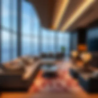 Luxurious interior of a penthouse in 23 Marina Tower featuring modern decor