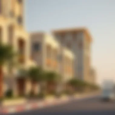 An illustration of current real estate developments on شارع الاتحاد العين, highlighting investment opportunities.