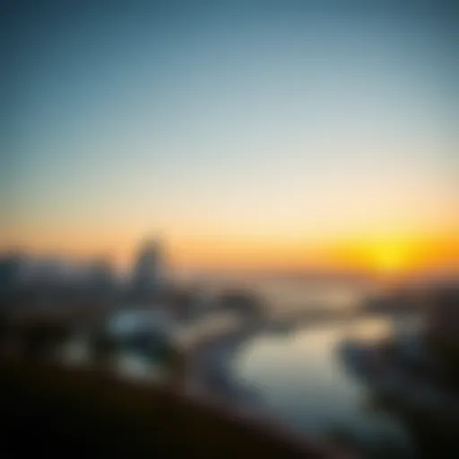 A panoramic view of Al Majaz 2 showcasing its skyline and waterfront.