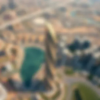 Aerial perspective of Jumeirah Lake Towers