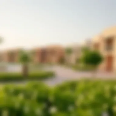 Residential area in Al Rowdah showcasing community parks