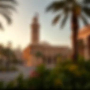 Historical context of the Al Zarooni Building with surrounding landmarks