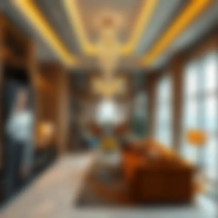 Interior Luxury of Amna Tower Luxurious interior spaces within Amna Tower reflecting contemporary living standards