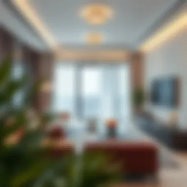 Modern living room in an Al Warqa apartment