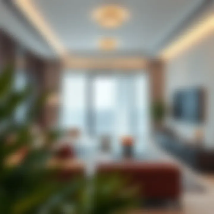 Modern living room in an Al Warqa apartment