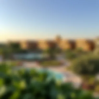 Overview of Al Warqa neighborhood with parks and amenities
