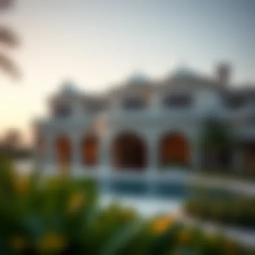 A stunning Arabian villa showcasing intricate architectural details