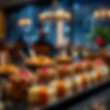 Artfully arranged traditional Arabic desserts